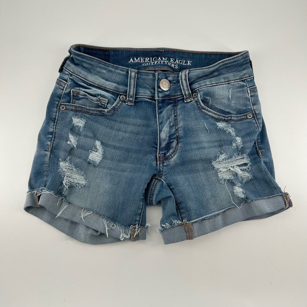 American Eagle Denim X Midi Shorts
